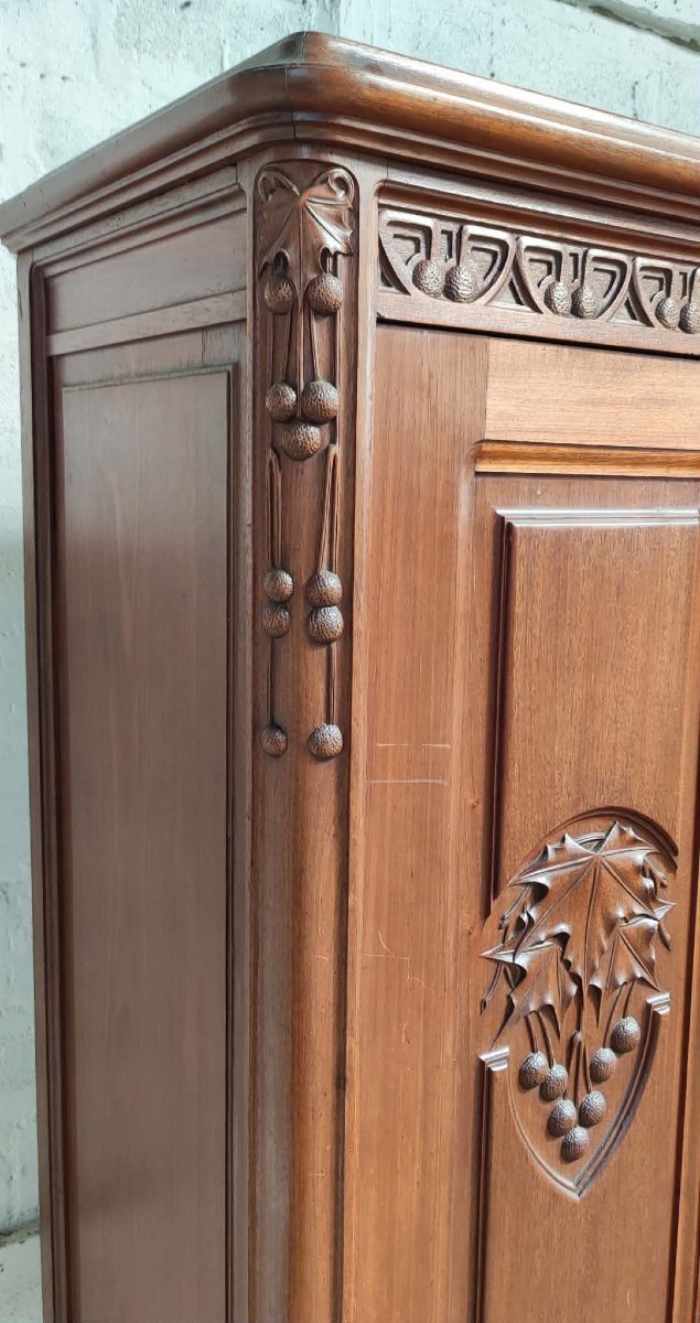 Camille Gauthier Library Art Nouveau Sculpture Plane Leaf Decor-photo-4