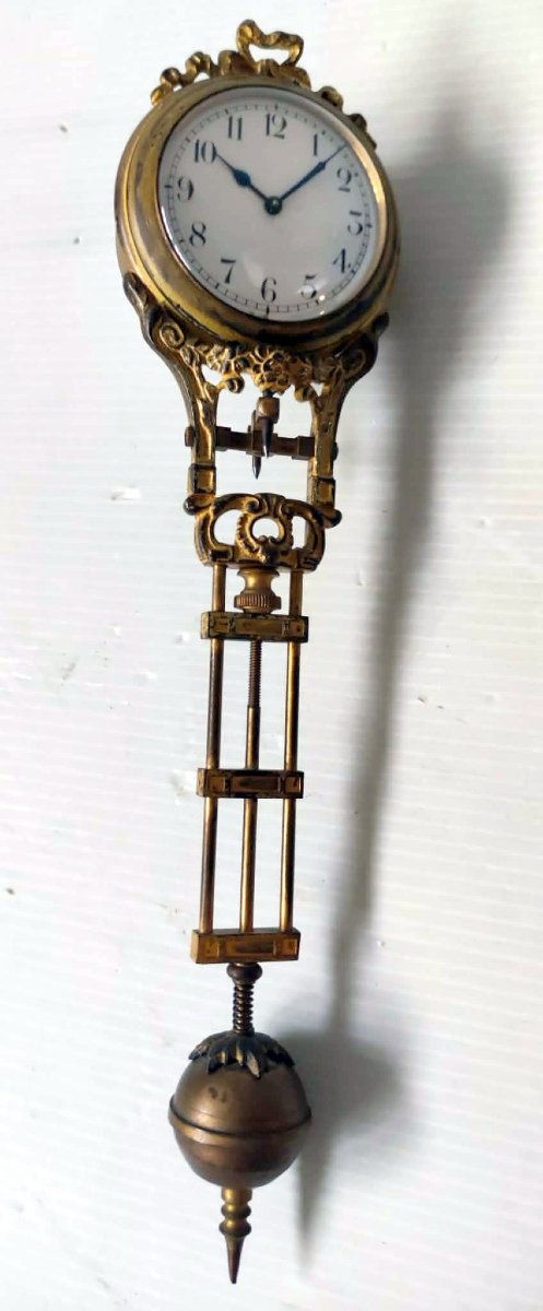 PENDULE STATUE JEUNE FILLE PAR FLORA DUBOIS REGULE BRONZE 1900 STYLE LOUIS XVI-photo-3