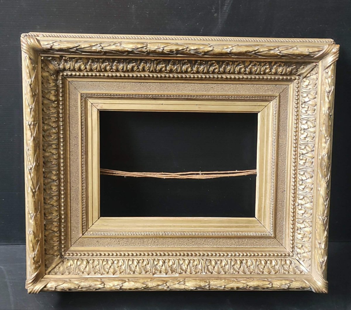 Bois Et Stuc Dore Dit Barbizon Style Napoleon III 45x37.3 Cm XIXè