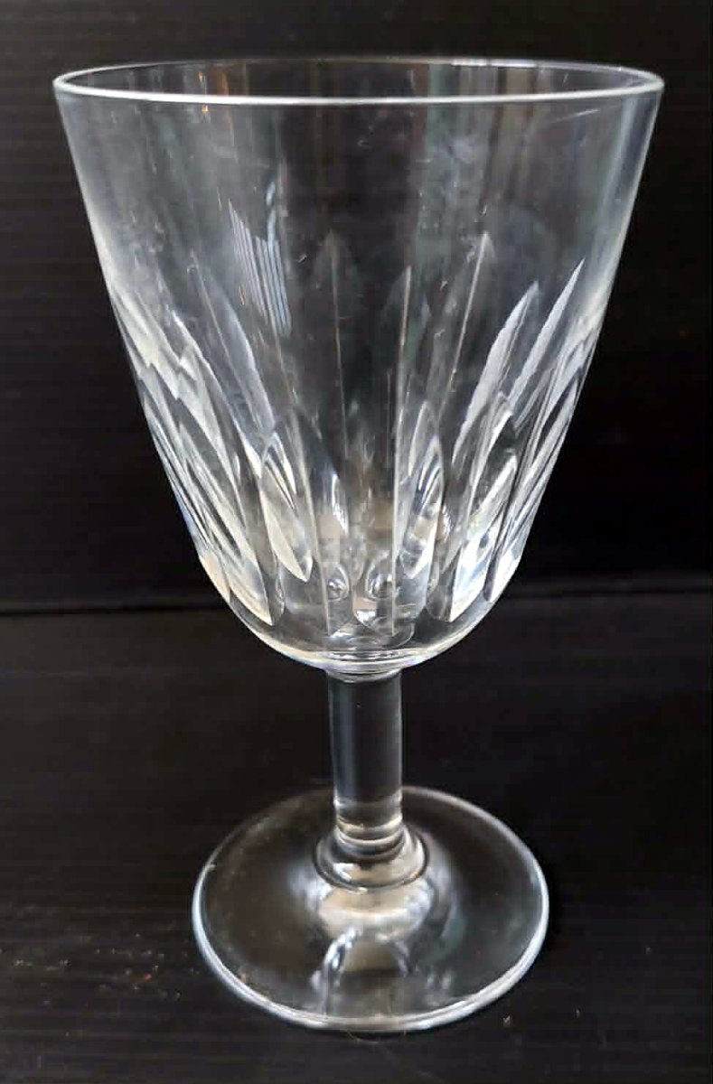 9 Baccarat Aperitif Wine Glass, Cassino Design, Crystal, 11 Cm-photo-2