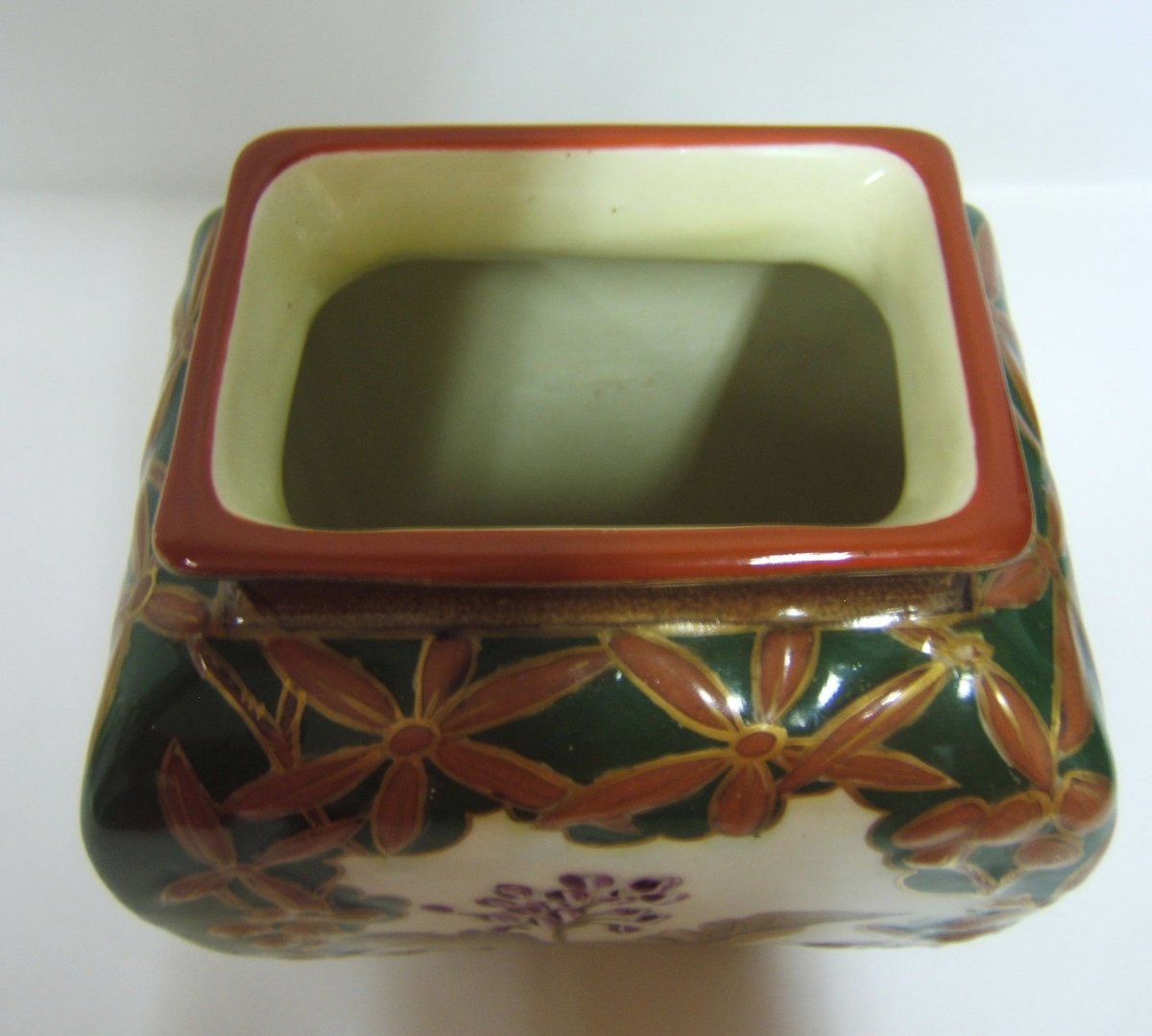 Glazed Earthenware Vase Kg Luneville Art Nouveau Decor Flowers Hand Painted 1880-photo-1