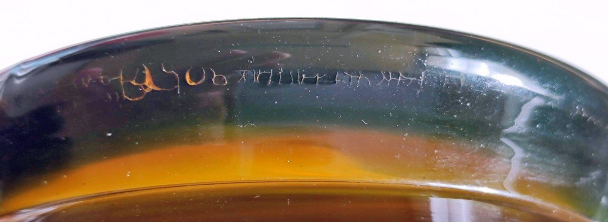 Crystal Opal Vase Triple Decor Size Art Deco Period-photo-3