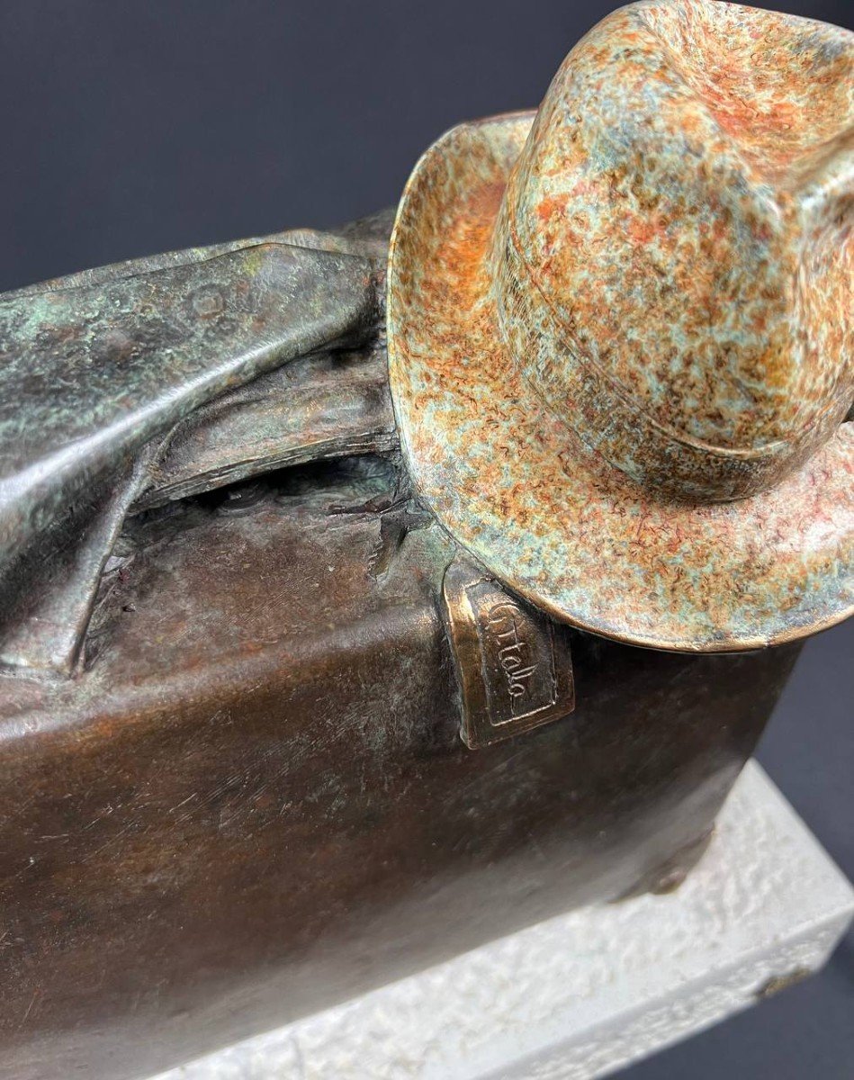 Bronze Sculpture Atala (20th Century) “nostalgic”, 1992-photo-1