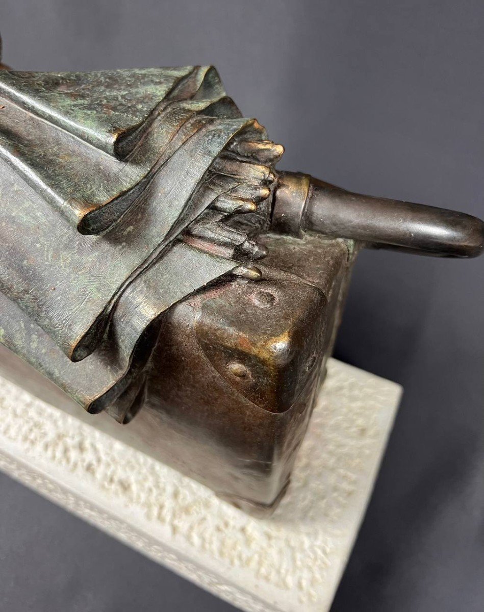 Bronze Sculpture Atala (20th Century) “nostalgic”, 1992-photo-2