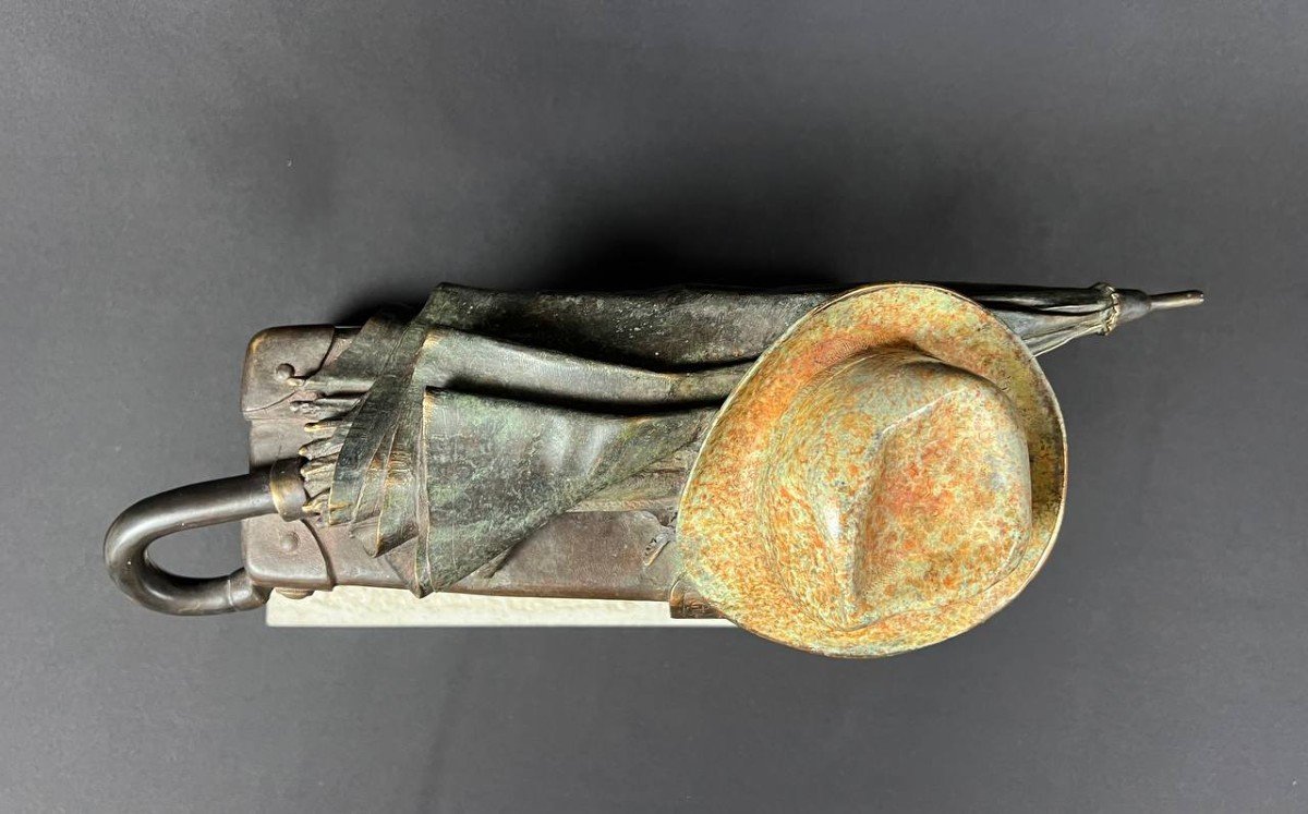 Bronze Sculpture Atala (20th Century) “nostalgic”, 1992-photo-5