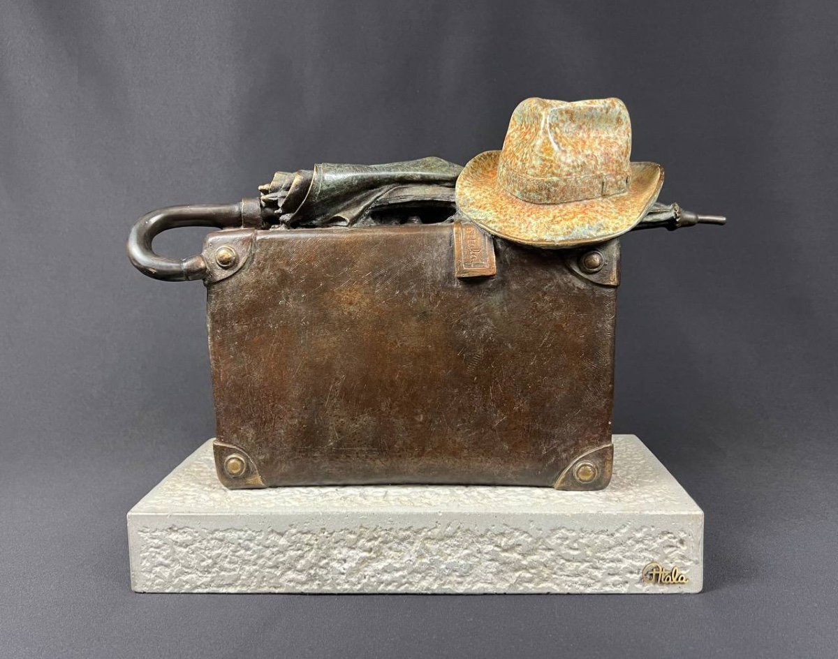Bronze Sculpture Atala (20th Century) “nostalgic”, 1992