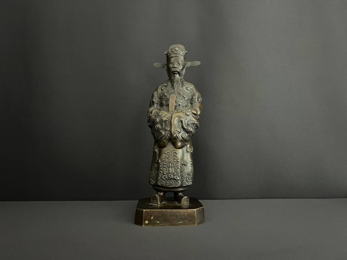 China, Vietnam 20th Century, Bronze Statue-photo-2