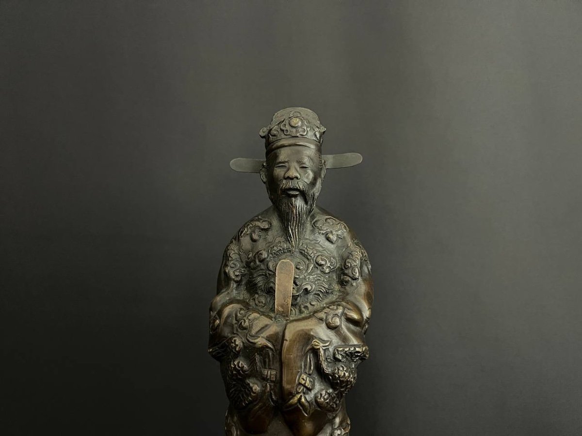 China, Vietnam 20th Century, Bronze Statue-photo-2