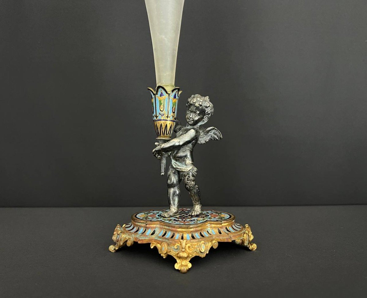 Gilt Bronze And Cloisonné Flowerpot -photo-6