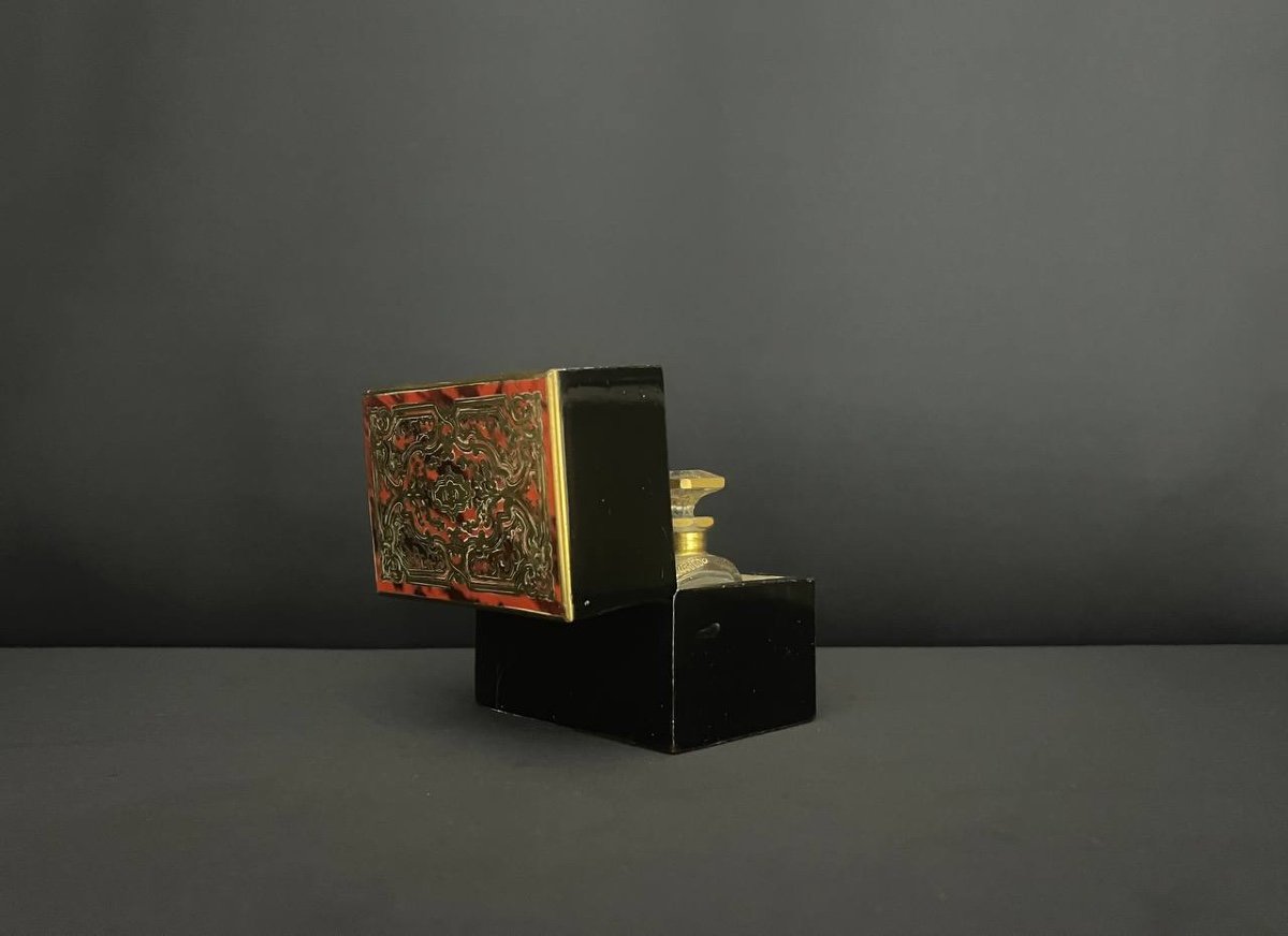 Coffret De Parfum En Marqueterie Boulle. Signé Tahan à Paris-photo-4