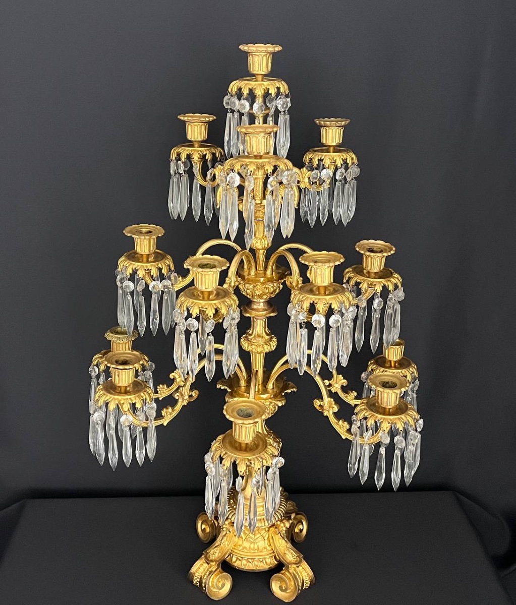 Grand Candélabre Français D’époque XIXe Siècle -photo-2