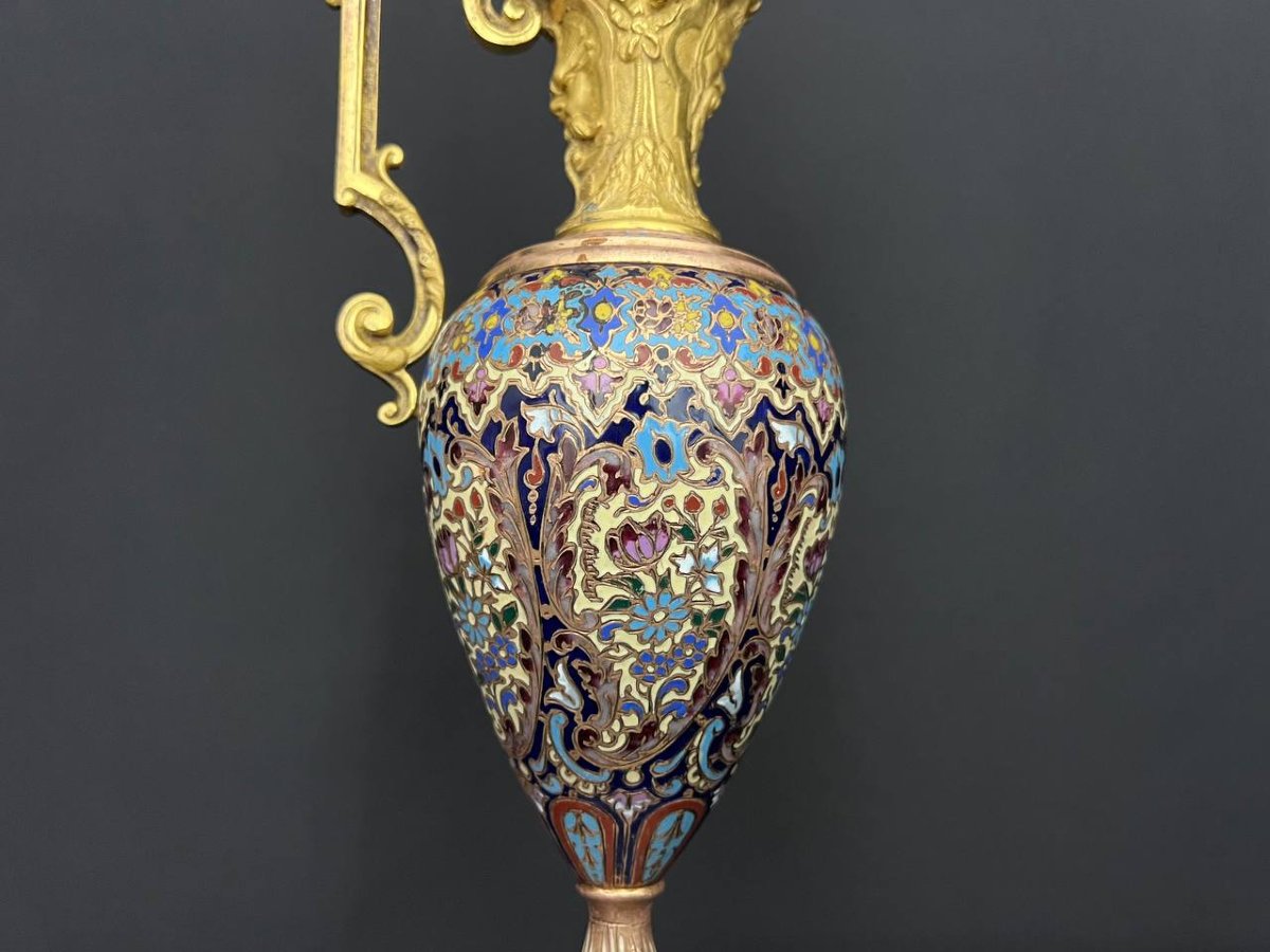 Cloisonné Enamel Pitcher With Gilt Bronze Mount-photo-2