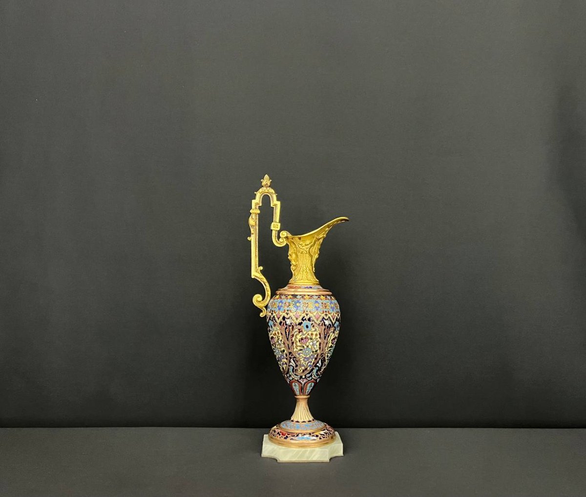Cloisonné Enamel Pitcher With Gilt Bronze Mount-photo-4