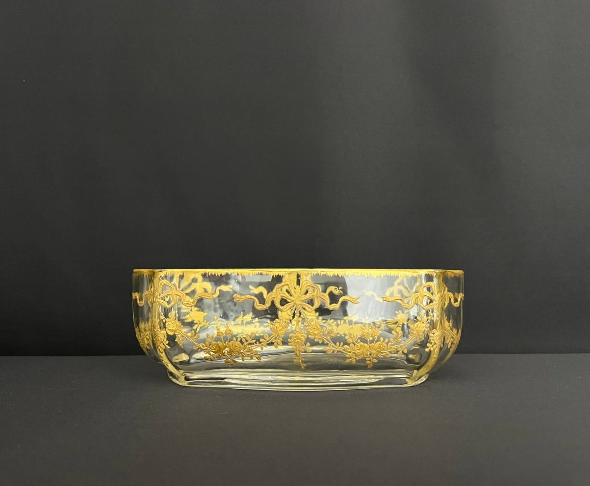 Vase En Cristal à Décor D’or En Relief – Travail Français, Fin XIXe / Début XXe-photo-2