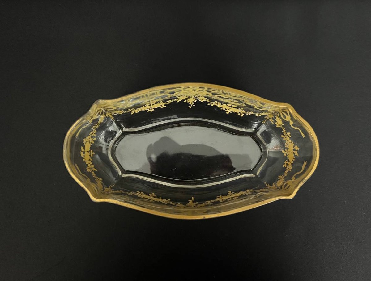 Vase En Cristal à Décor D’or En Relief – Travail Français, Fin XIXe / Début XXe-photo-1