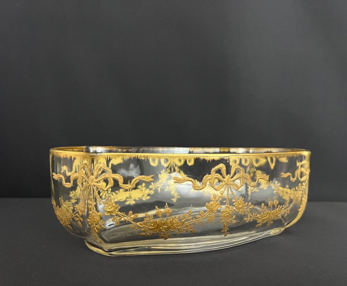 Vase En Cristal à Décor D’or En Relief – Travail Français, Fin XIXe / Début XXe-photo-2