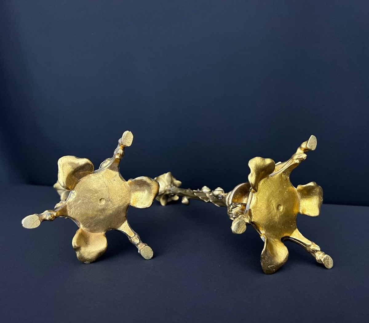 Pair Of Louis XV Style Gilt Bronze Candlesticks -photo-8