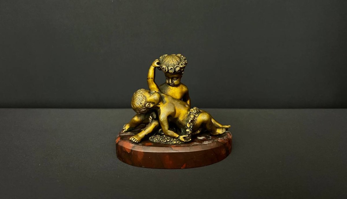 Bronze Statuette – Playing Putti-photo-3