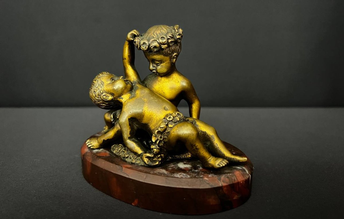 Bronze Statuette – Playing Putti-photo-4
