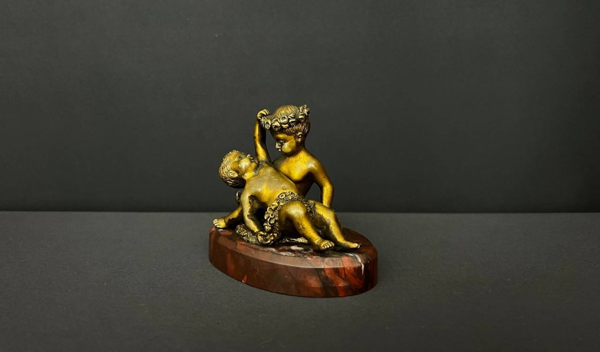 Bronze Statuette – Playing Putti-photo-2