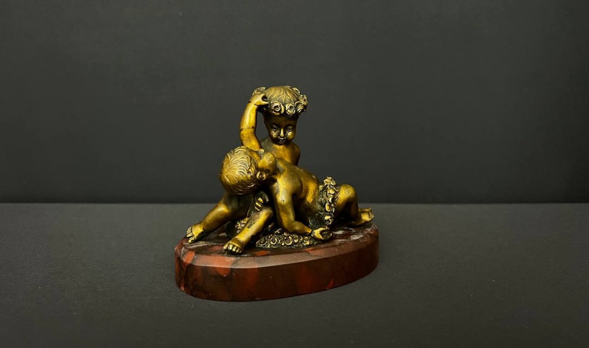 Bronze Statuette – Playing Putti-photo-3