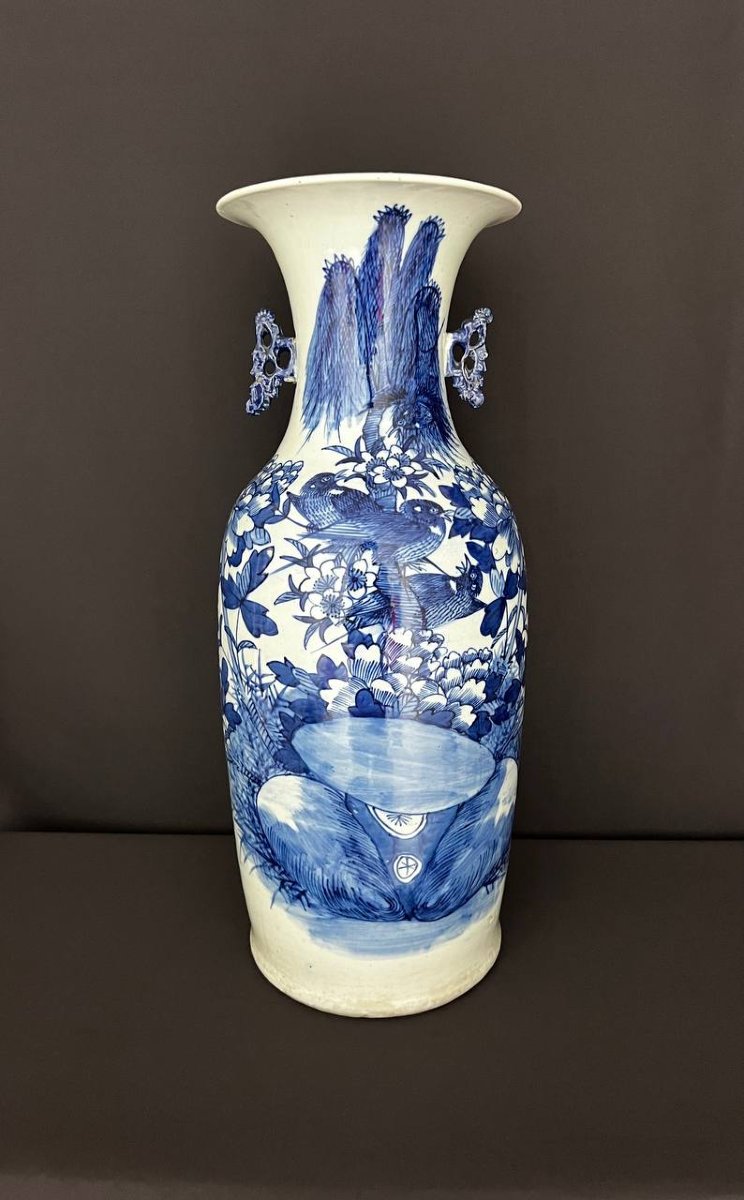 Grande vase en porcelaine bleu‑et‑blanc, Chine, fin XIXe – début XXe siècle-photo-2