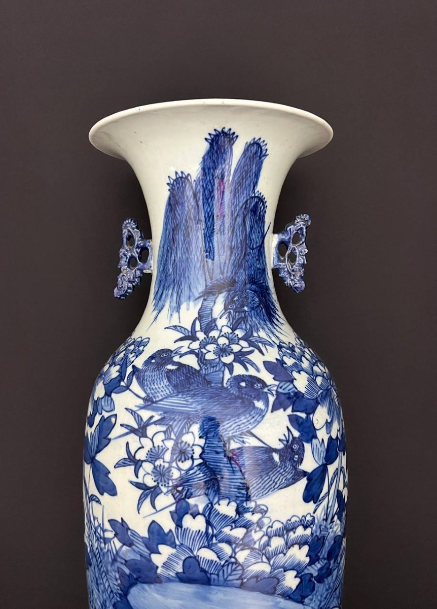 Grande vase en porcelaine bleu‑et‑blanc, Chine, fin XIXe – début XXe siècle-photo-4