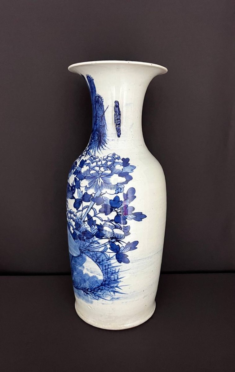 Grande vase en porcelaine bleu‑et‑blanc, Chine, fin XIXe – début XXe siècle-photo-8