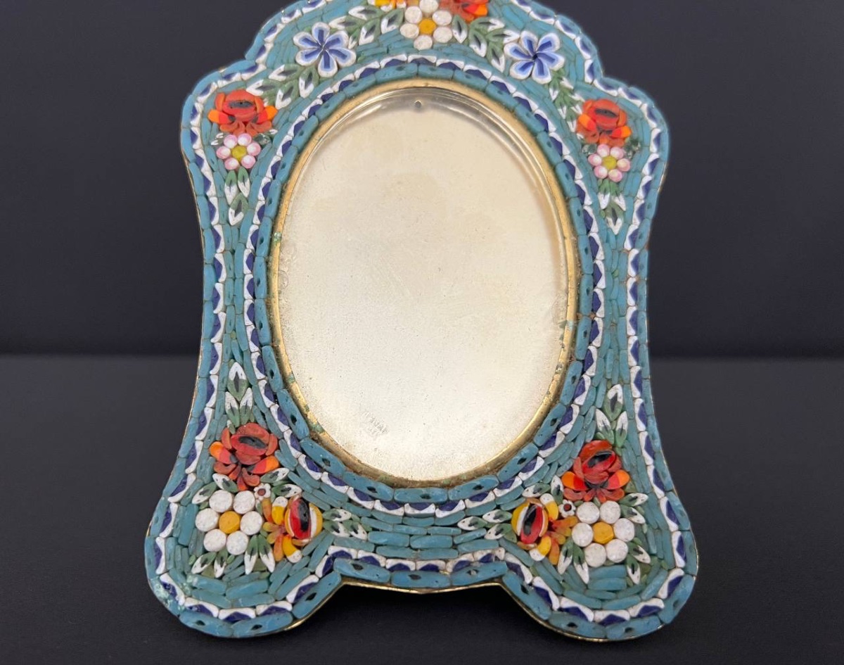 Miniature Micromosaic Frame, Italy, 20th Century.-photo-3