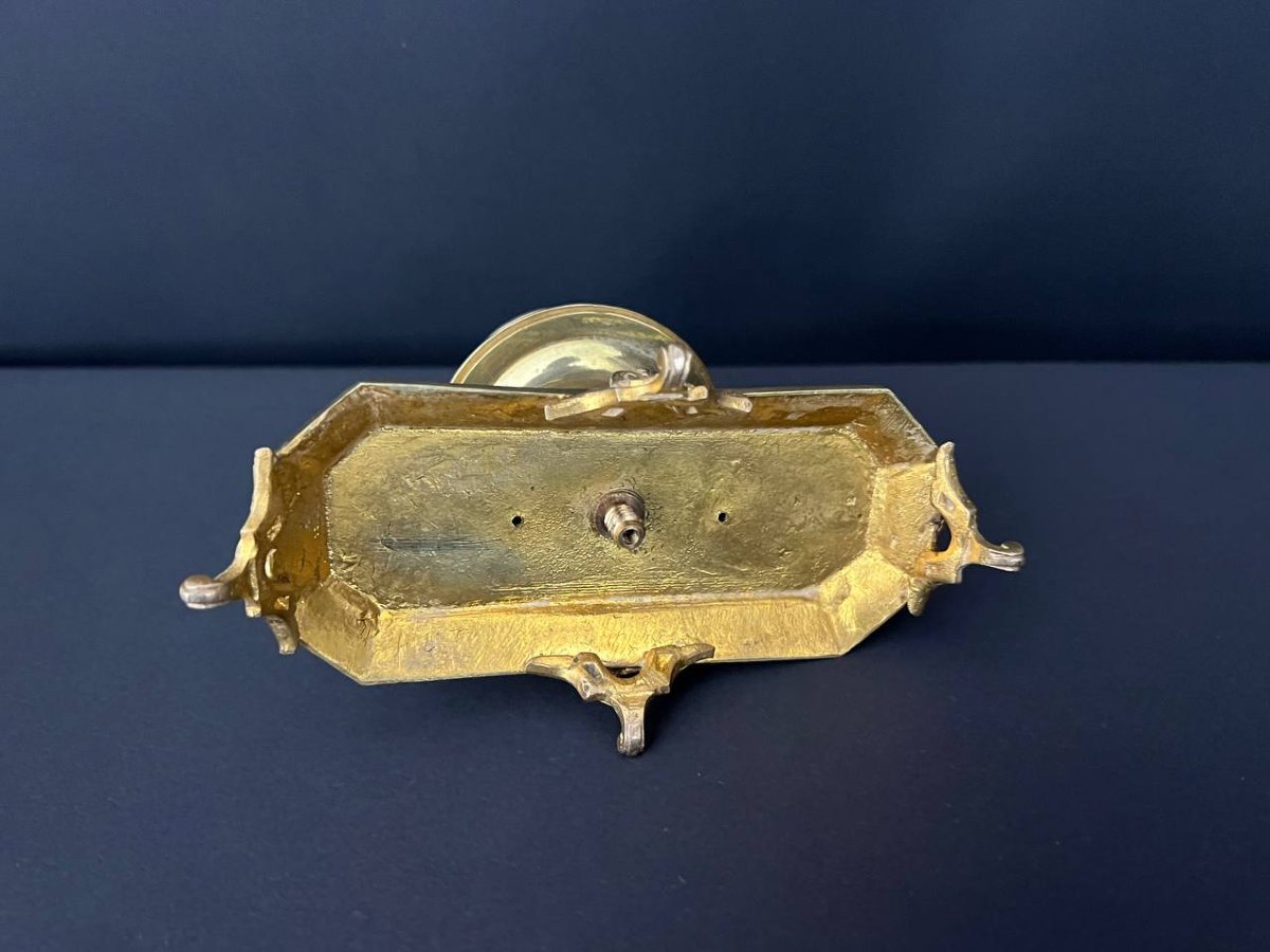 Encrier en bronze doré et émail cloisonné – style Napoléon III,  XIXe siècle -photo-6