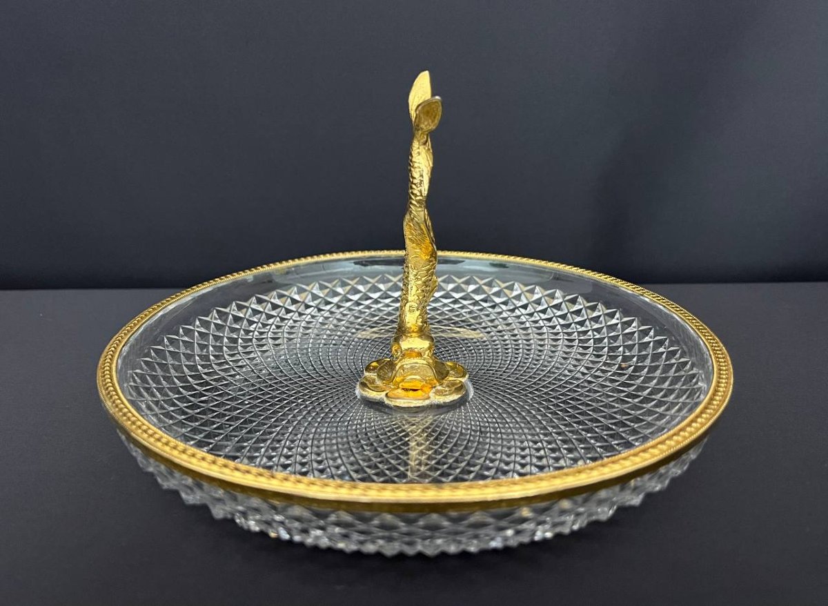Cut Crystal And Gilt Bronze Centerpiece, Empire Style, Belle époque -photo-3