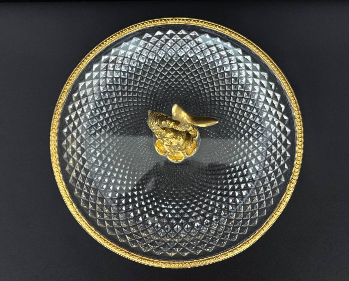 Cut Crystal And Gilt Bronze Centerpiece, Empire Style, Belle époque -photo-5