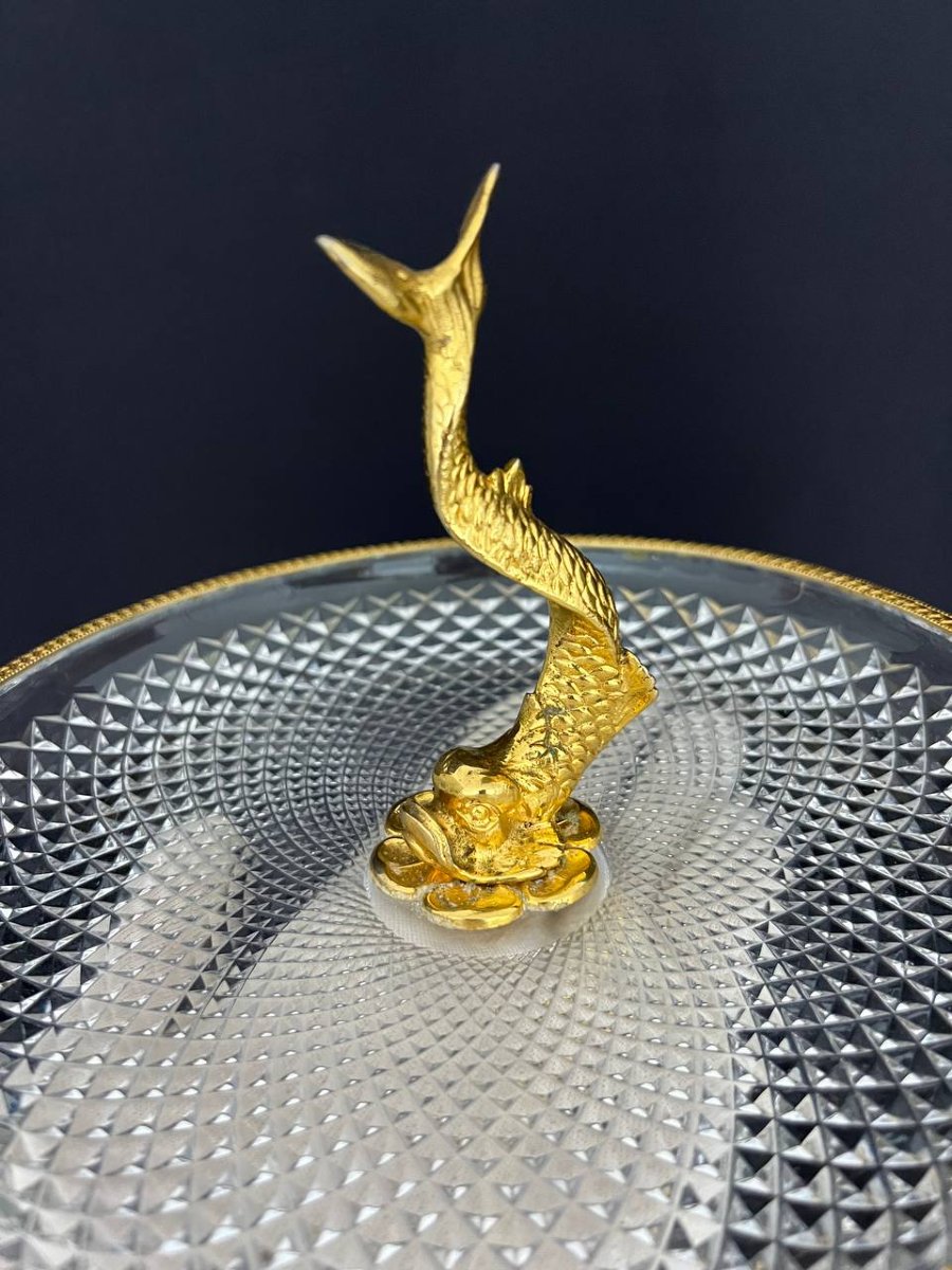 Cut Crystal And Gilt Bronze Centerpiece, Empire Style, Belle époque -photo-7