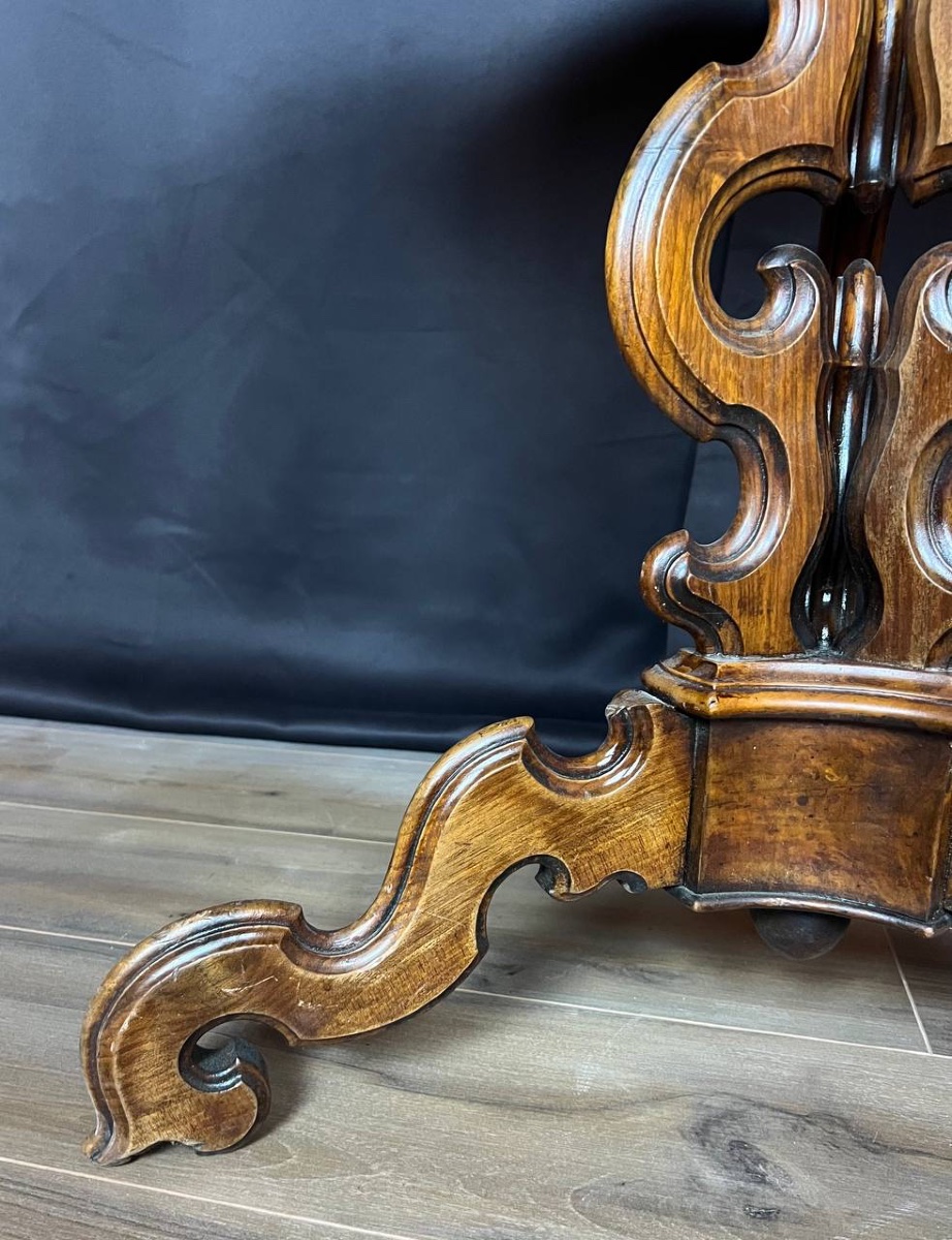 Antique Burr Walnut Side Table, 19th Century-photo-2