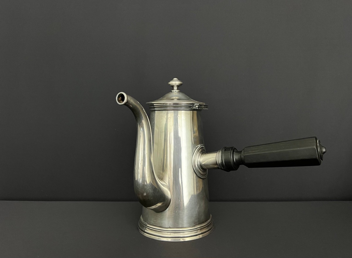 Silver-plated Chocolate Pot, Christofle, France, Early 20th Century-photo-2