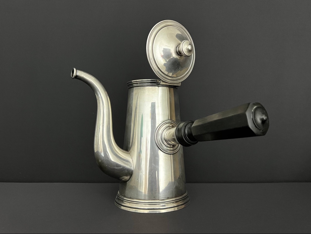 Silver-plated Chocolate Pot, Christofle, France, Early 20th Century-photo-3