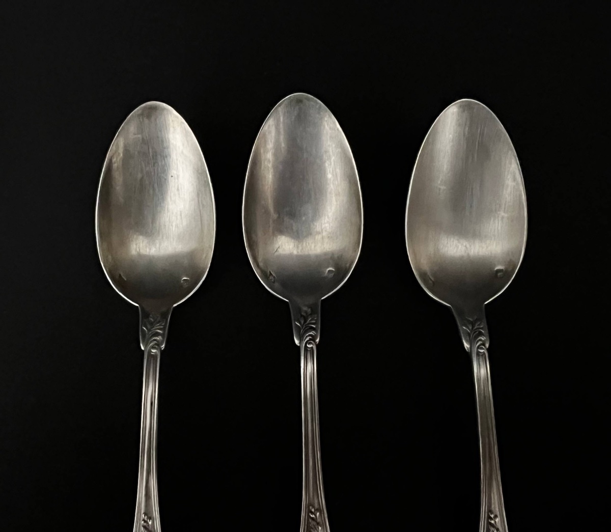 Set Of 6 Silver Dessert Spoons By Olier & Caron, Paris, 1910–1936-photo-3