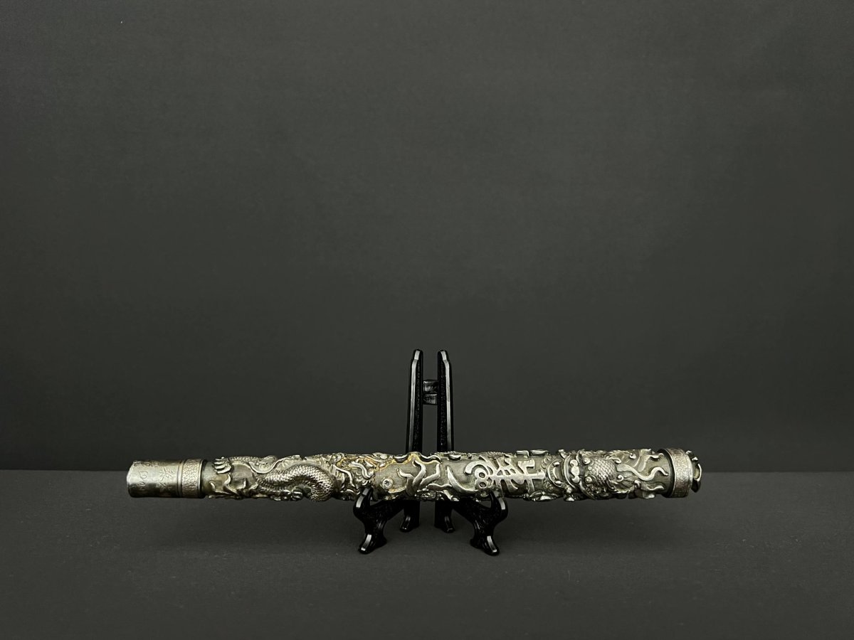 Antique Asian Umbrella Handle - Chinese Dragon-photo-2