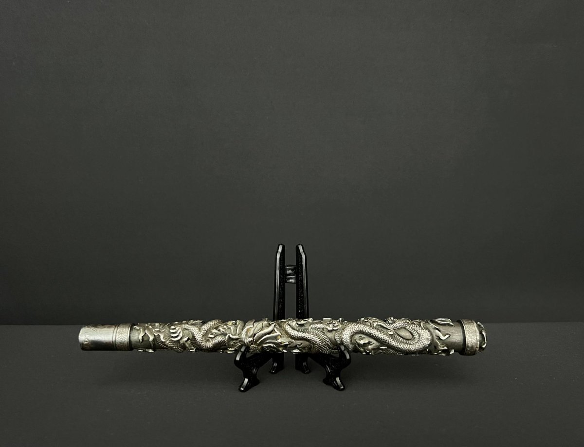 Antique Asian Umbrella Handle - Chinese Dragon-photo-2