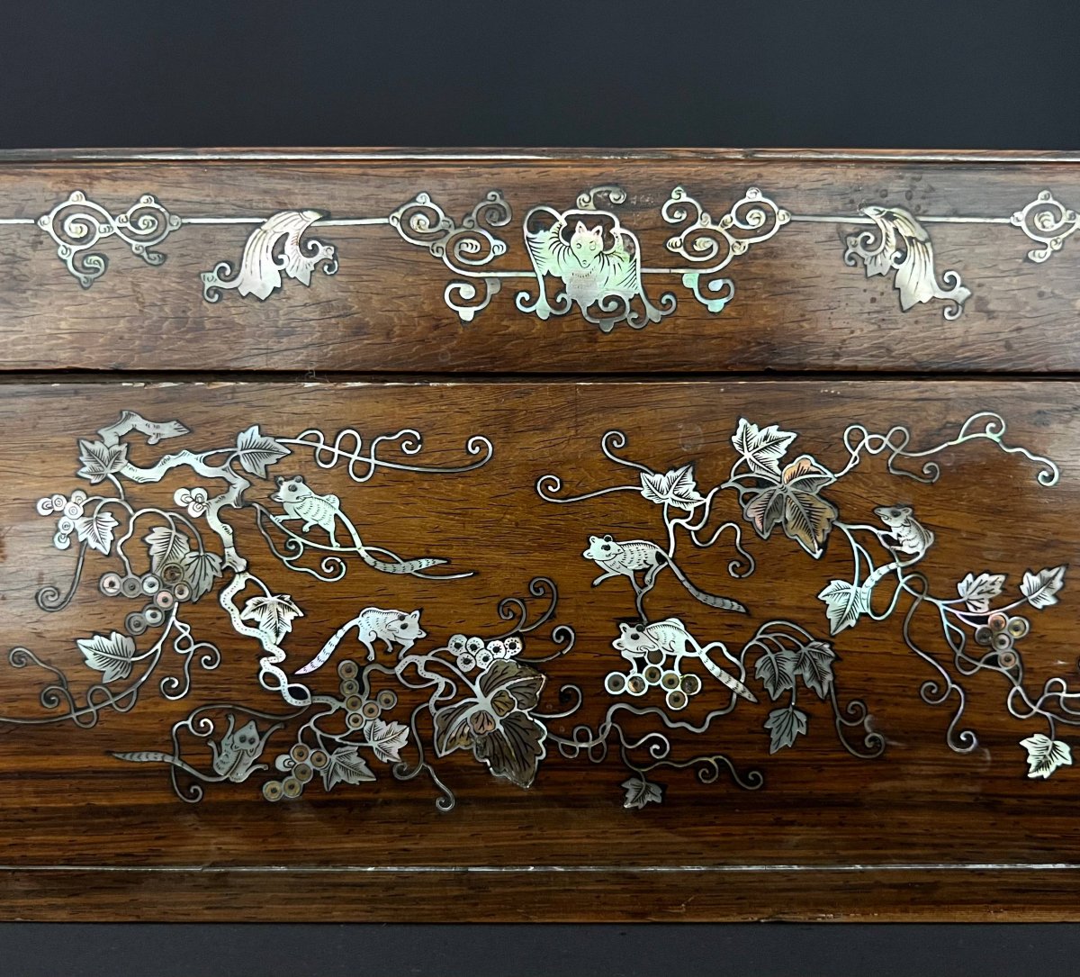 Large Wooden Box Inlaid With Mother-of-pearl, Indochina (china – Vietnam), Late 19th – Early 20th Century-photo-5
