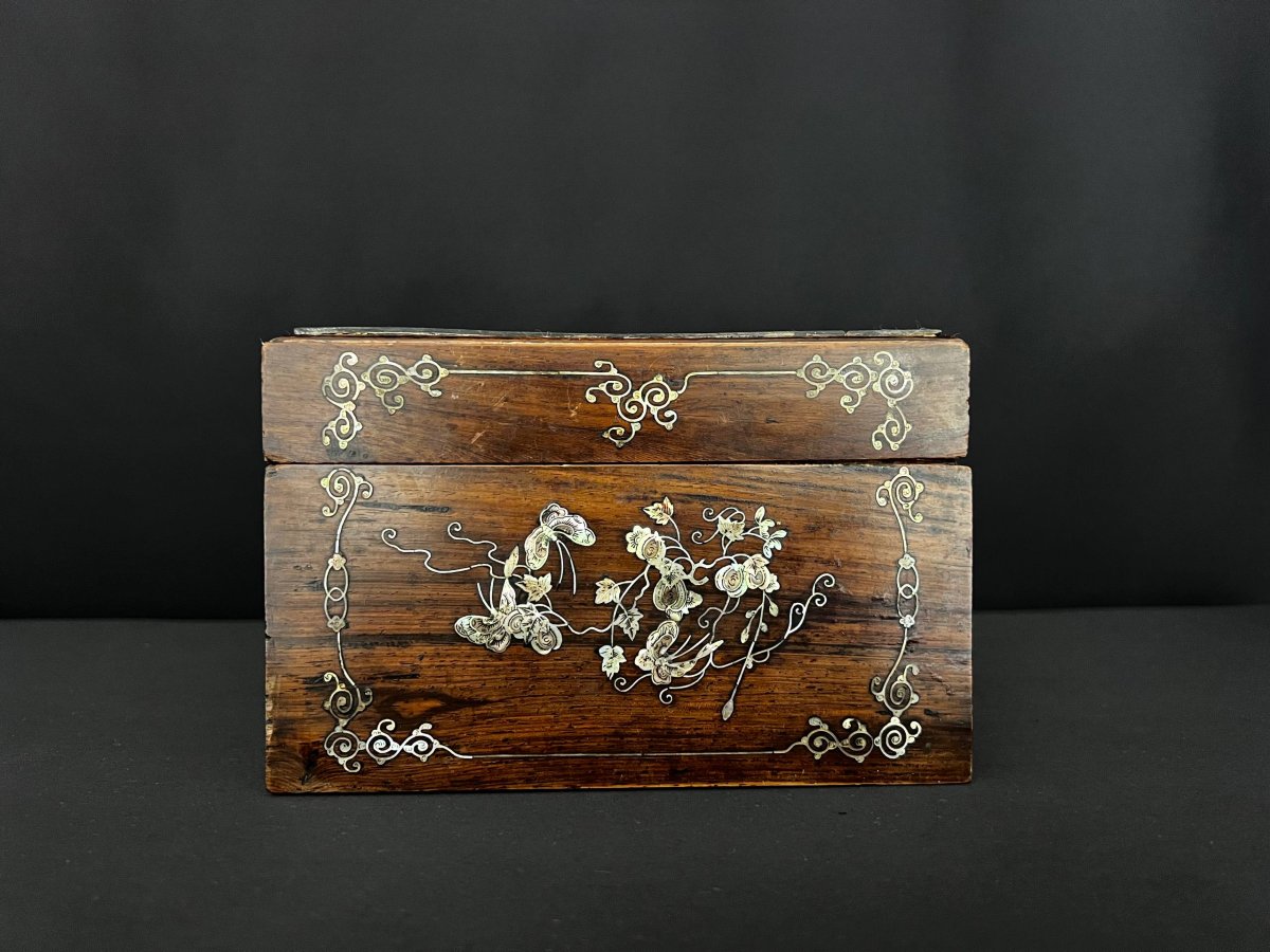 Large Wooden Box Inlaid With Mother-of-pearl, Indochina (china – Vietnam), Late 19th – Early 20th Century-photo-6