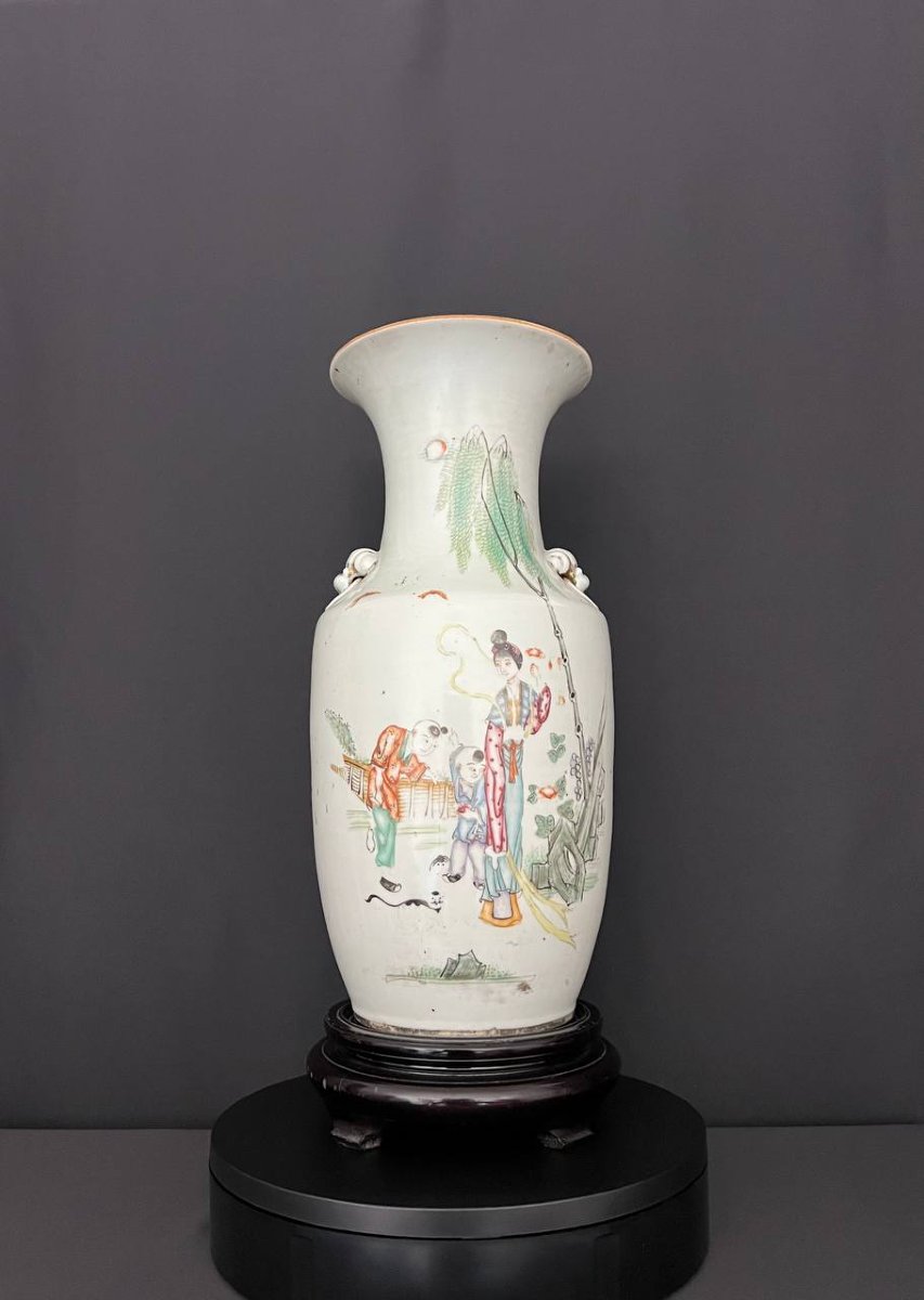 Porcelain Baluster Vase, China, Republic Period -photo-3