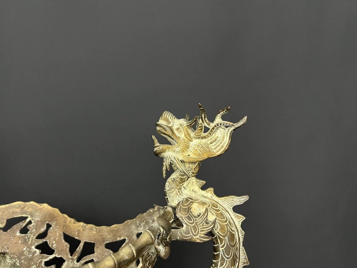 Coupe ajourée en bronze, Indochine, fin XIXe – début XXe siècle-photo-4