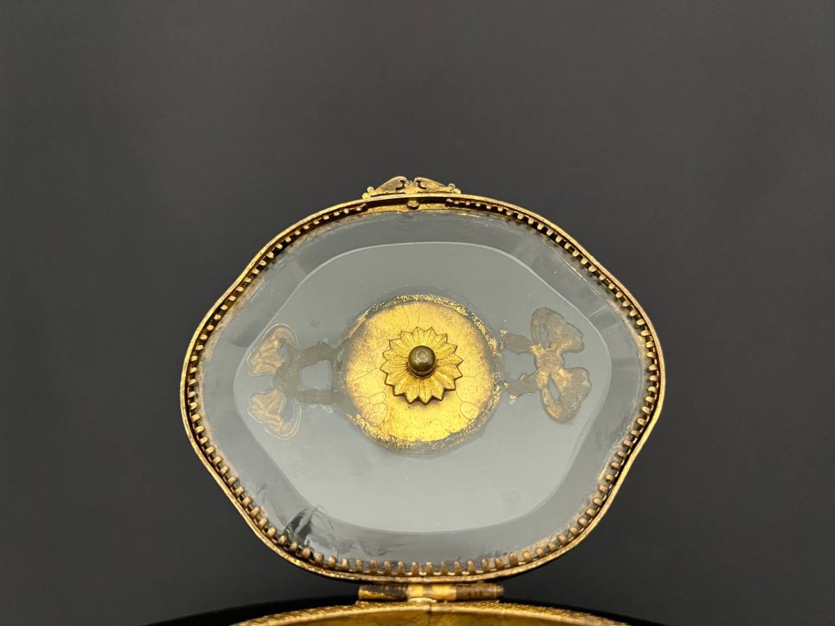 Gilt Bronze And Cameo Glass Box, France, 19th Century-photo-2
