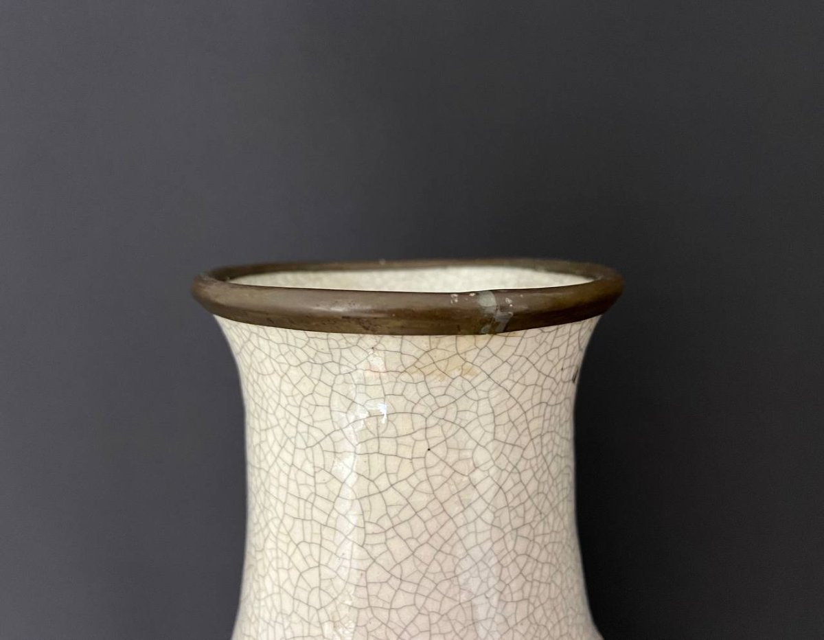 Cracked Ceramic Vase With Relief Decoration, China-photo-5