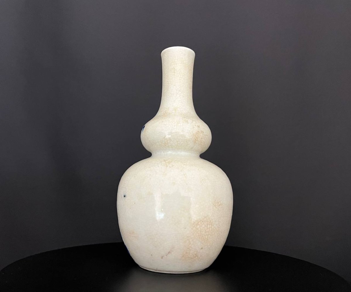 Vase double-gourde en porcelaine bleu et blanc Chine, fin XIXe – début XXe siècle-photo-6