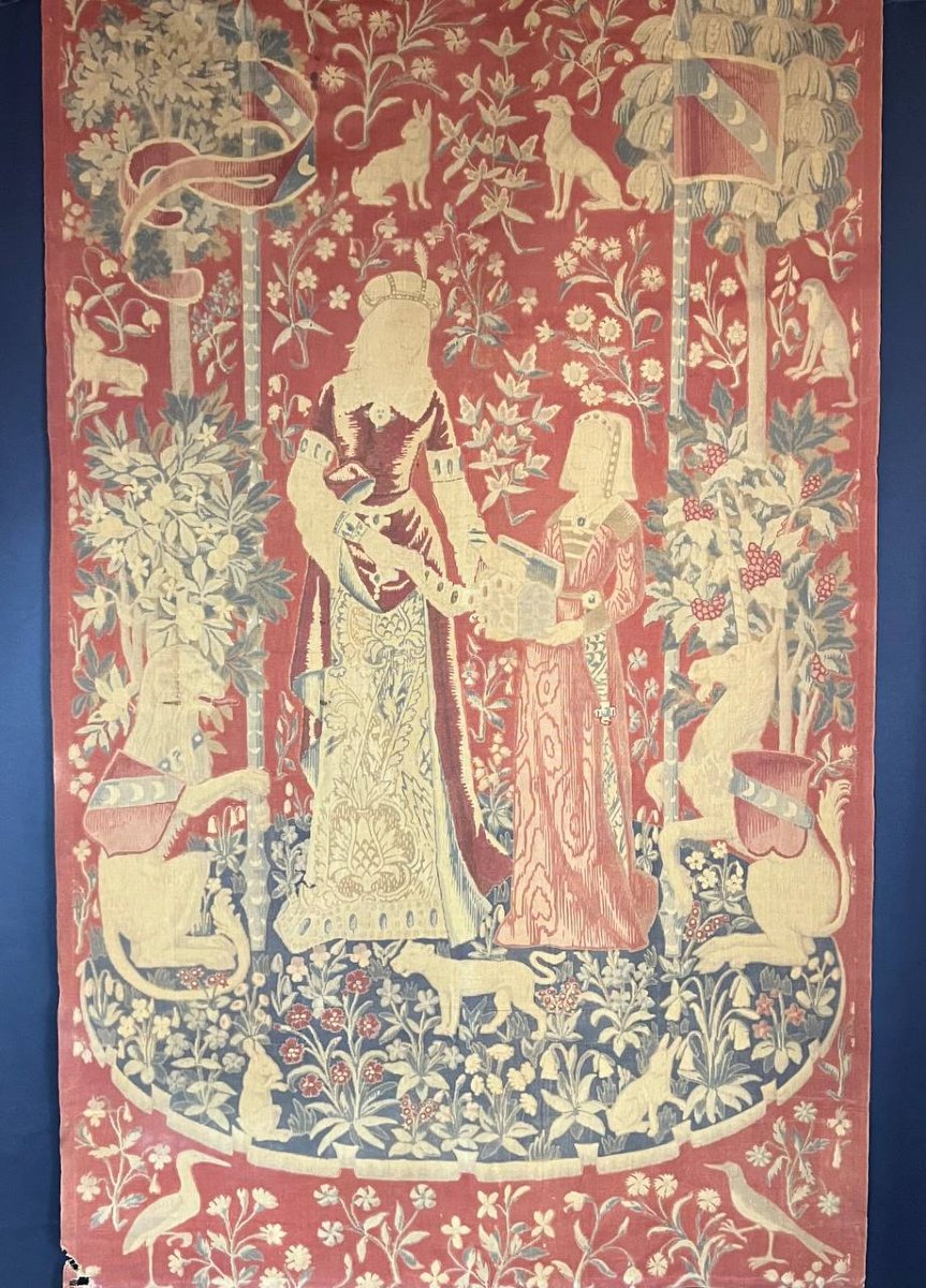 Large Tapestry “the Lady And The Unicorn” – “to My Only Desire”-photo-3
