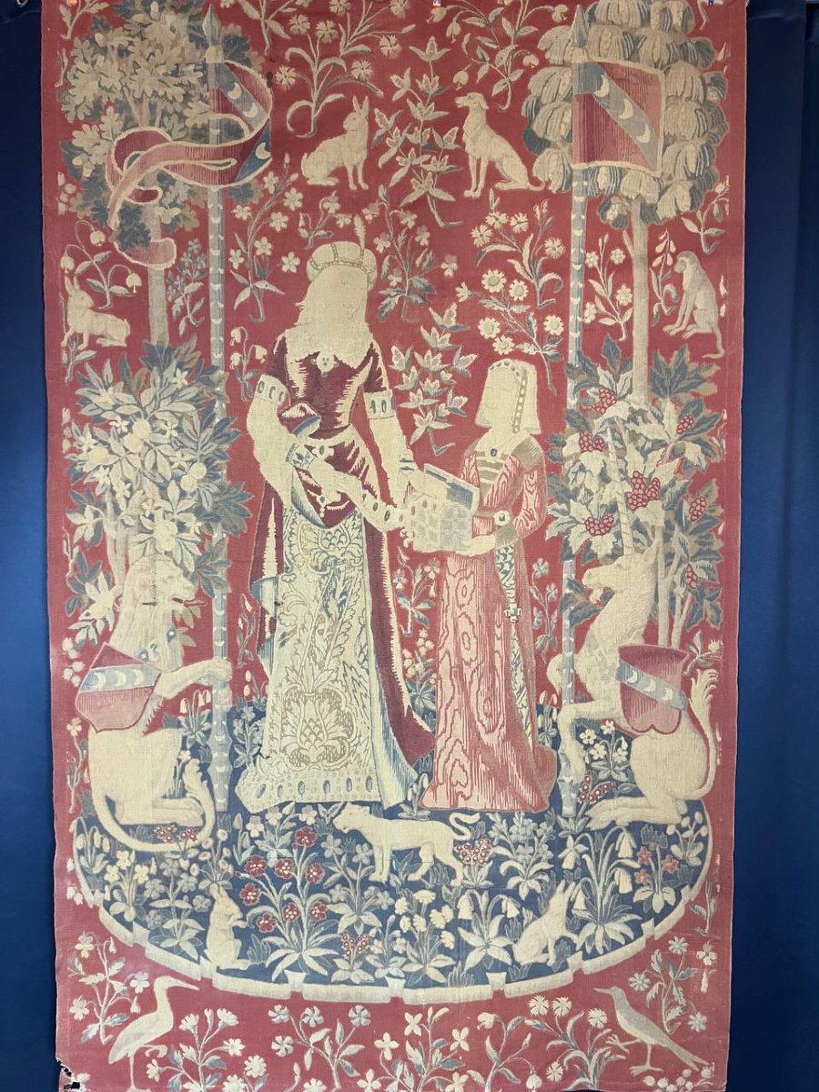 Large Tapestry “the Lady And The Unicorn” – “to My Only Desire”-photo-4