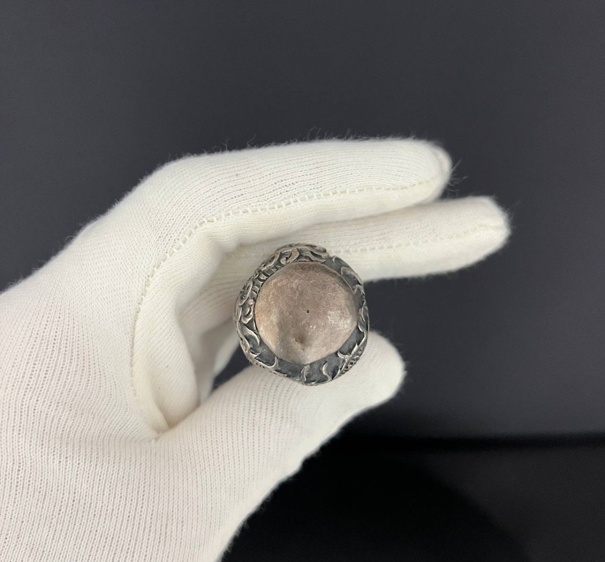 Poignée de canne en argent sculpté, Chine, fin XIXe – début XXe siècle-photo-2