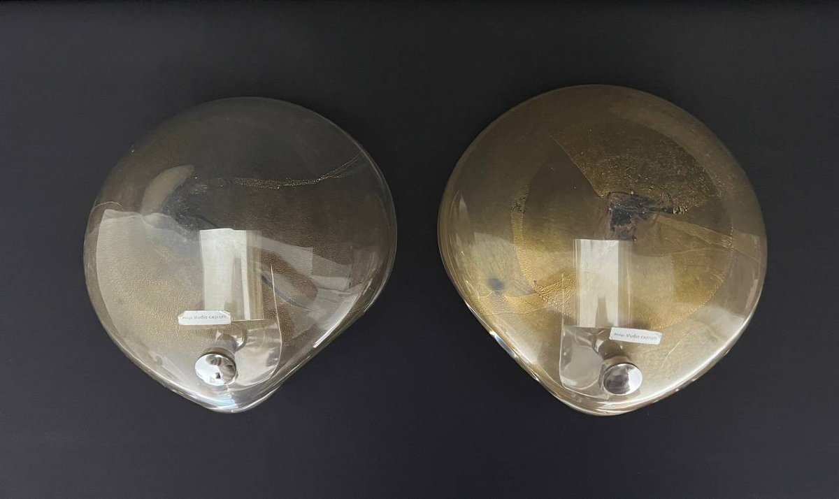 Pair Of Designer Murano Glass Wall Lights – Studio Caprotti-photo-3